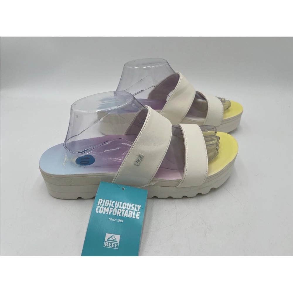Reef Cushion Banded Horizon HI Women's Platform Slide Sandals Size 10 CJ6192